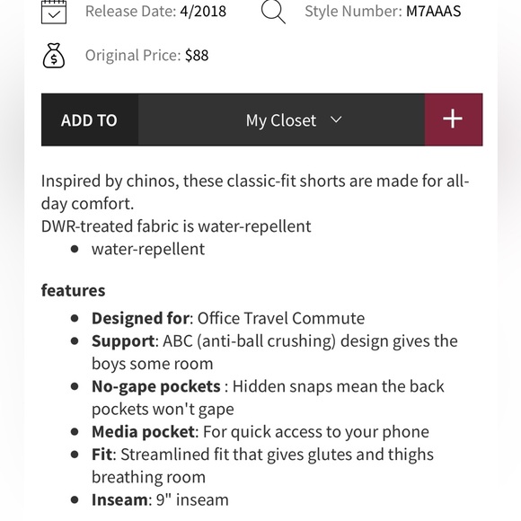 Men’s Lululemon Commission Shorts - Picture 8 of 8